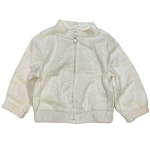 NWT GAP Baby Girls Lightweight Eyelet Jacket Sz 2T White #544438